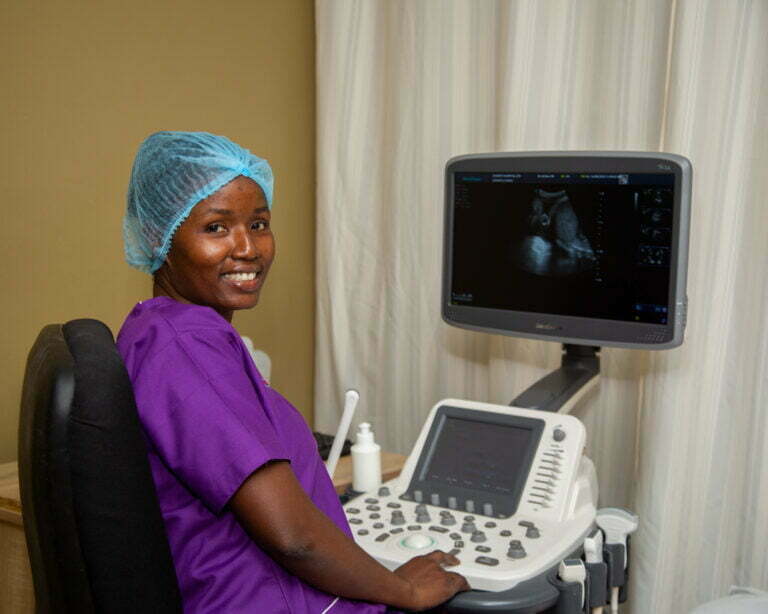 photo of songrapher at work at county Hospital